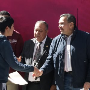 Entrega el Presidente Pérez Cuéllar Nuevo Domo en la Escuela Secundaria Técnica 33