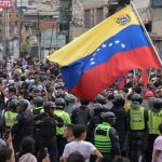 Chavistas protestan en Caracas contra la presencia de EU e Israel en Venezuela